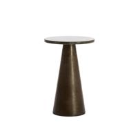 Light & Living Ronde Bijzettafel 'Ynez' Marmer, 29cm, kleur Donkerbruin - thumbnail