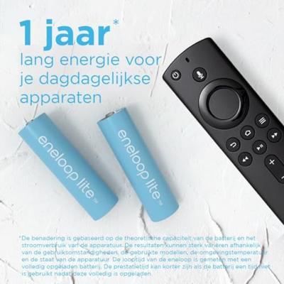 Oplaadbare batterijen PANASONIC ENELOOP LITE AAA 550 mAh 4 szt (BK-4LCCE/4CP) - thumbnail
