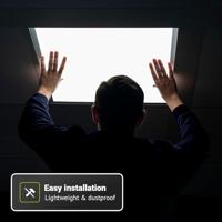 LED Paneel - 62x62 cm - 36 Watt - 4860lm (135lm/W) - 4000K neutraal wit - Flikkervrij - UGR19 - 5 jaar garantie - thumbnail