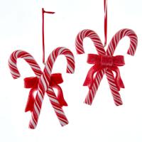 Ornament plastic zuurstok rood wit l10cm Kurt S. Adler - Kurt s adler - thumbnail