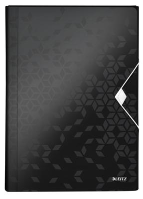 Projectmap leitz wow voor a4 6 vaks pp zwart | 5 stuks Projectmap leitz wow voor a4 6 vaks pp zwart | 5 stuks