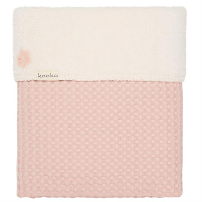 Koeka Oslo baby ledikantdeken teddy 100x150 cm Shadow Pink/Light Shadow Pink
