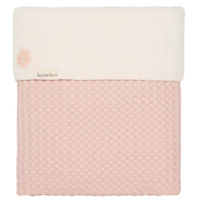 Koeka Oslo baby ledikantdeken teddy 100x150 cm Shadow Pink/Light Shadow Pink - thumbnail