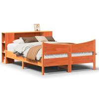 Bedframe zonder matras massief grenenhout wasbruin 135x190 cm - thumbnail