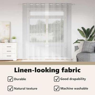 VidaXL Voile gordijn 2 pcs lichtgrijs 245 x 140 cm polyester