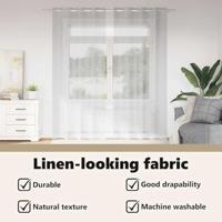 VidaXL Voile gordijn 2 pcs lichtgrijs 245 x 140 cm polyester - thumbnail