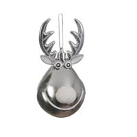 Rendier kunststof hang 11.5 cm zilver - thumbnail