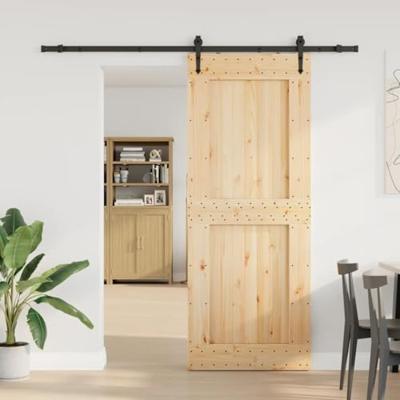 Schuifdeur met beslag 90x210 cm massief grenenhout