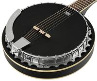 Ortega Raven Series OBJE350/6-SBK zes-snarige banjo met tas - thumbnail