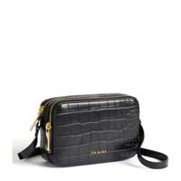 Ted Baker Stina Double Zip Croc Effect Mini Camera Bag - thumbnail
