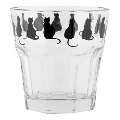 Clayre & Eef Drinkglas katten 200ml Ø8cm