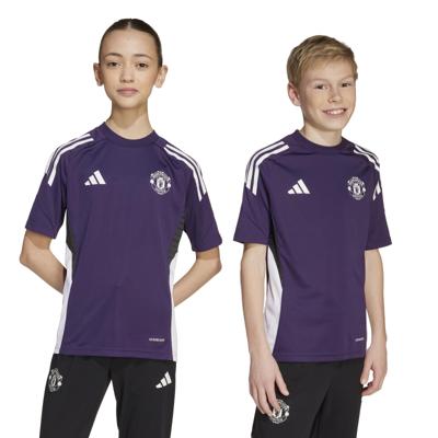 adidas Manchester United Trainingsshirt 2025-2026 Kids Paars Wit Zwart