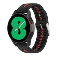 Dot Pattern bandje - Zwart met rood - Samsung Galaxy Watch 4 - 40mm & 44mm