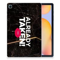Samsung Galaxy Tab S6 Lite | S6 Lite (2022) Back cover met naam Already Taken Black - thumbnail