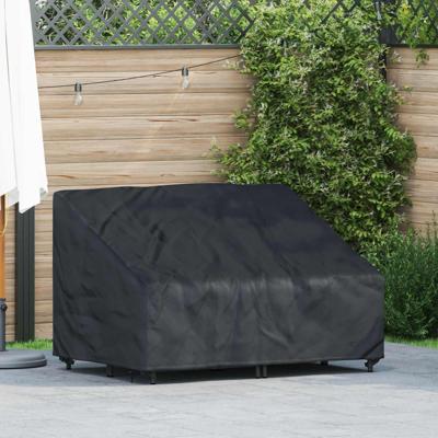 Tuinbankhoes Zwart 130 x 95 x 40 / 80 cm 420D Oxford Stof