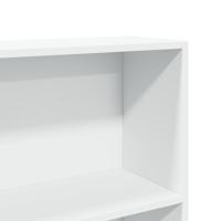 Boekenkast 80x24x176 cm bewerkt hout wit - thumbnail