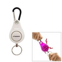DOBERMAN sleutelhanger persoonlijke veiligheid Alarm Pull Ring geactiveerd anti-aanval veiligheid nood Alarm(White) - thumbnail