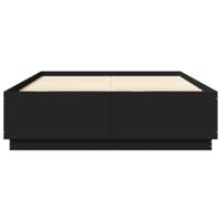 Bedframe met LED-verlichting bewerkt hout zwart 160x200 cm - thumbnail