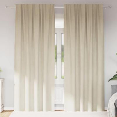 VidaXL Verduisterende gordijnen 2 pcs crème 140 x 245 cm fluweel