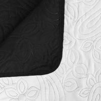 Bedsprei dubbelzijdig 170x210 cm quilt zwart en wit - thumbnail