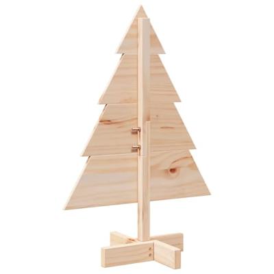 VidaXL Kerstdecoratie kerstboom 70 cm massief hout