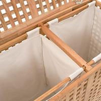Wasmand 87,5x46x67 massief walnotenhout - thumbnail