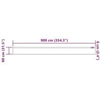 VidaXL Kantgordijn met gordijnen bloemen wit 80 x 900 cm polyester - thumbnail