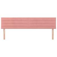 Hoofdborden 2 st 80x5x78/88 cm fluweel roze - thumbnail