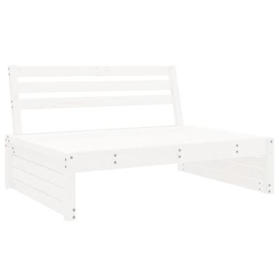 2-delige Loungeset massief grenenhout wit