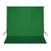 VidaXL Achtergrond zonder standaard chromakey 300x300 cm katoen groen - thumbnail
