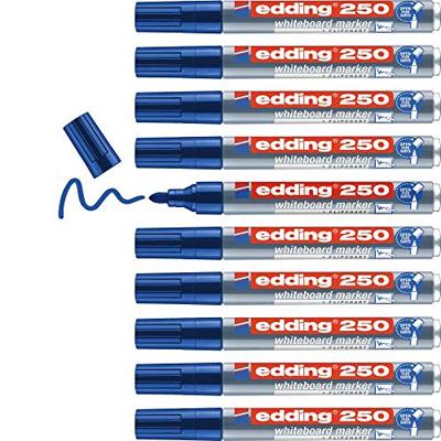 Whiteboardmarker edding 250 rond 1.5-3mm blauw | 10 stuks