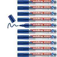 Whiteboardmarker edding 250 rond 1.5-3mm blauw | 10 stuks - thumbnail