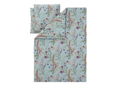 LIVARNO Satijnen dekbedovertrek 240 x 220 cm (Bloemen/mint)