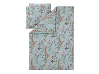 LIVARNO Satijnen dekbedovertrek 240 x 220 cm (Bloemen/mint) - thumbnail