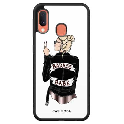 Samsung Galaxy A20e hoesje - Badass babe blondine Samsung Galaxy A20e hoesje - Badass babe blondine