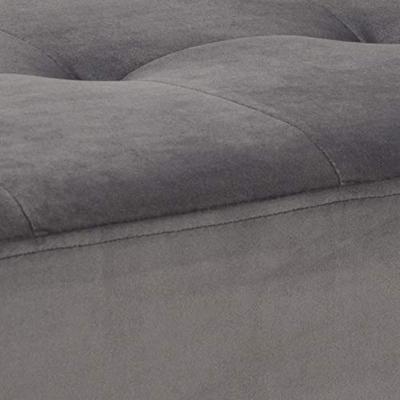 Bendt Halbankje 'Kiara' Velvet, kleur Dark Grey Bendt Halbankje 'Kiara' Velvet, kleur Dark Grey