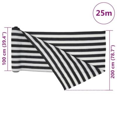 VidaXL Privacynet 150 g/m² 2x25 m hdpe antracietkleurig en wit - thumbnail