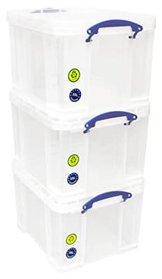Really Useful Box 35 liter, transparant, per stuk verpakt in karton