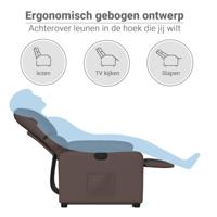 Sta-op-fauteuil verstelbaar kunstleer bruin - thumbnail
