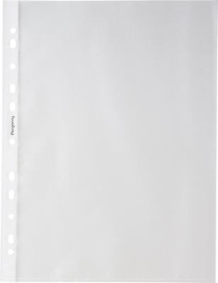 Pergamy geperforeerde showtas, ft A4, 11-gaatsperforatie, gekorrelde PP van 60 micron, pak van 100 stuks