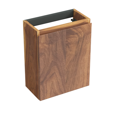 Fonteinkast Forzalaqua Siena 39.5x21.5x50 Cm 1 Deur Rechts Noten Pure Walnut