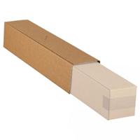 Vierkante koker IEZZY 750x126x126mm bruin deksel | 20 stuks - thumbnail