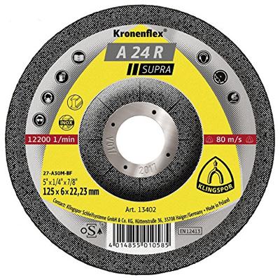 Klingspor Afbraamschijf | D125xS6mm | gebogen staal | gat 22,23 mm | 10 stuks - 13402 13402 Klingspor Afbraamschijf | D125xS6mm | gebogen staal | gat 22,23 mm | 10 stuks - 13402 13402