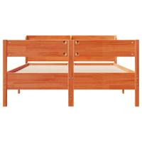 Bedframe zonder matras massief grenenhout wasbruin 120x200 cm - thumbnail