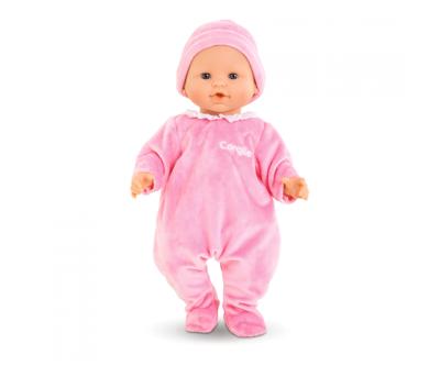 Corolle mon grand poupon - pyjama roze met muts, 36cm