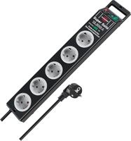 Brennenstuhl Super-Solid overspanningsbeveiliging 13.500 A 5-voudig zwart 2,5 m H05VV-F 3G1,5 - 1153380315 - thumbnail