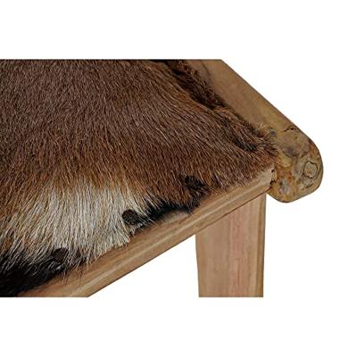 Kruk DKD Home Decor 8424001823215 Bruin Multicolour Natuurlijk Teakboom 65 x 47 x 42 cm