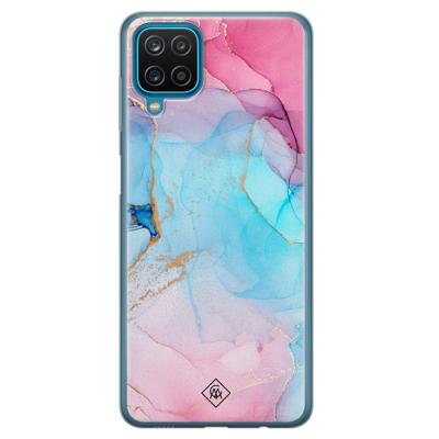 Samsung Galaxy A12 siliconen hoesje - Marble colorbomb Samsung Galaxy A12 siliconen hoesje - Marble colorbomb