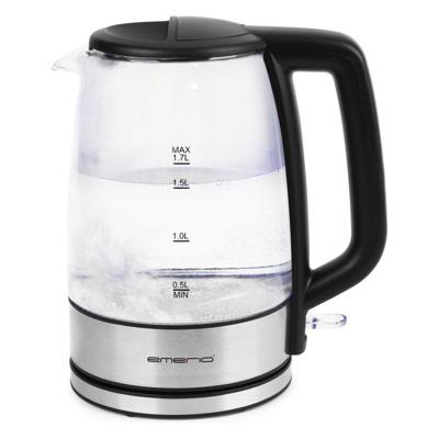 Emerio WK-130126 Glazen Waterkoker 1.7L 2200W RVS/Zwart