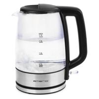 Emerio WK-130126 Glazen Waterkoker 1.7L 2200W RVS/Zwart - thumbnail